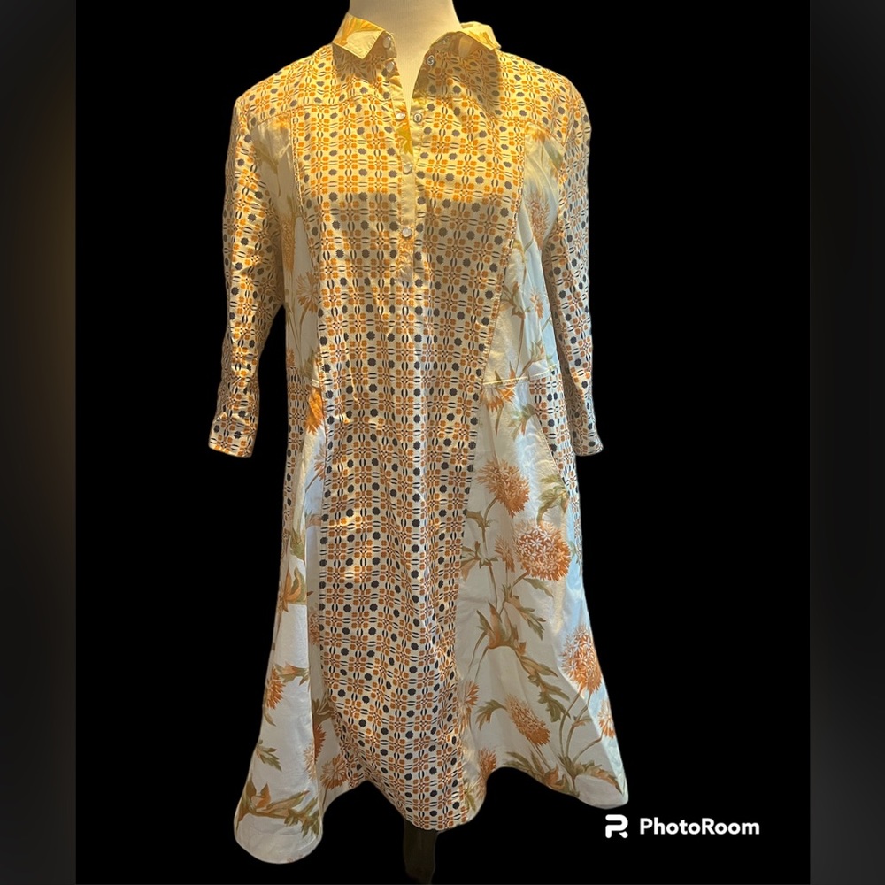 Suno pearl snap casual dress size 6